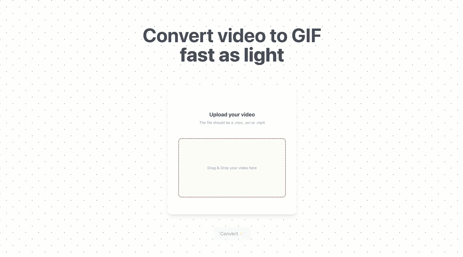 Screenshot of Video2GIF project
